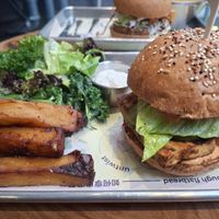 Tofu and tempeh burger at TREEHOUSE - H Code in Hong Kong Island