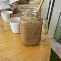 Soy iced coffee   at CV Cafe in Kampot