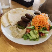 Falafel breakfast at CV Cafe in Kampot