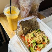 Veggie pasta,  they have tomato sauce pasta too, which i preferred. U Must choose correctly on the nham24 app.  at CV Cafe in Kampot