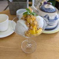 Coconut Ice Cream at CV Cafe in Kampot