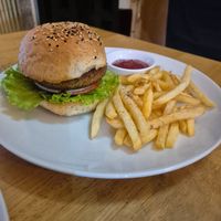 Falafel Burger at CV Cafe in Kampot