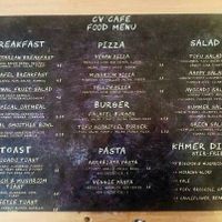 Menu at CV Cafe in Kampot