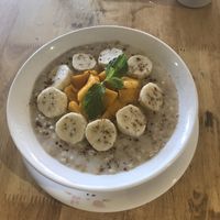 Tropical oatmeal  at CV Cafe in Kampot