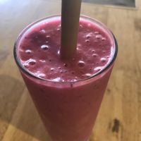 Pinky smoothie  at CV Cafe in Kampot