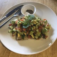 Avo toast at CV Cafe in Kampot