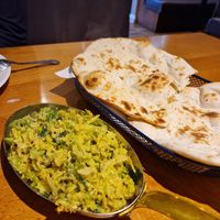 Green cabbage and coconut curry  at Ganges in Barnstaple