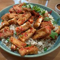 Cha Cha Fried Rice made GF with Fried Tofu at Loving Hut - North Park in San Diego