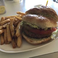 Crispy Gardein Burger at Loving Hut - North Park in San Diego