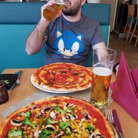 Pizza Marinara and Pizza Vegan (full of vegetables!!!), both already on menu, no need to ask about the dough or toppings :) at Al Dente in Telfs