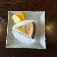Tofu cheese cake at Topos in Nagano