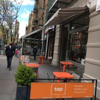 outside eating at Tap NYC in New York City