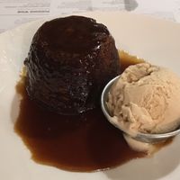 Sticky toffee pudding with salted caramel ice cream at The Akeman Inn in Aylesbury
