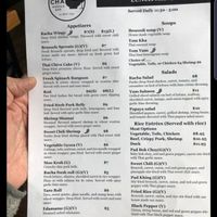 Lunch Menu at Ra Cha Noodle Bar in Damariscotta