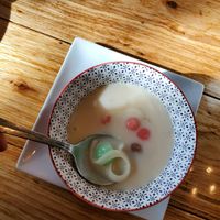 Coconut Dessert... at Ra Cha Noodle Bar in Damariscotta
