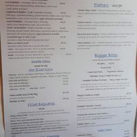 Menu at Gordon's Tearoom in Braemar