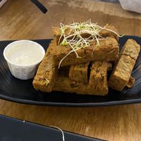 Chickpea fries  at Peacefood Cafe - Uptown in New York City