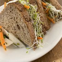 Tempeh and miso sandwich   at Peacefood Cafe - Uptown in New York City