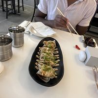 Spicy dumplings   at Peacefood Cafe - Uptown in New York City