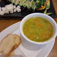 Split Pea Soup and Raw Sushi at Peacefood Cafe - Uptown in New York City