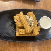 Chickpea fries at Peacefood Cafe - Uptown in New York City