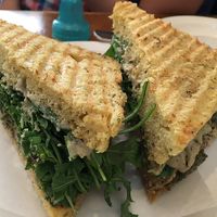 seitan medallion sandwich at Peacefood Cafe - Uptown in New York City