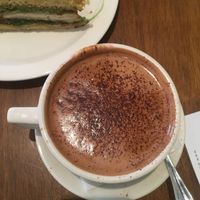 hot Chocolate w/ an espresso shot!! at Peacefood Cafe - Uptown in New York City