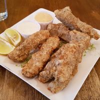 Chicken fritters at Peacefood Cafe - Uptown in New York City