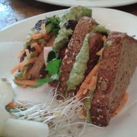 Avocado and tempeh sandwich at Peacefood Cafe - Uptown in New York City