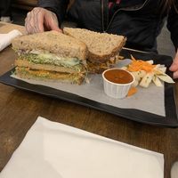 Sandwich with added tempeh   at Peacefood Cafe - Uptown in New York City