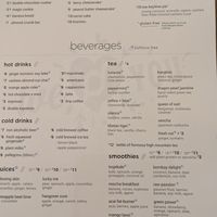 Menu at Peacefood Cafe - Uptown in New York City