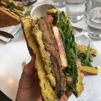 Seiten and cashew cheese at Peacefood Cafe - Uptown in New York City