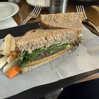 Pumpkin and tempeh sandwich  at Peacefood Cafe - Uptown in New York City