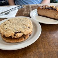Cookies Sandwich and Peanut Butter Cheesecake  at Peacefood Cafe - Uptown in New York City