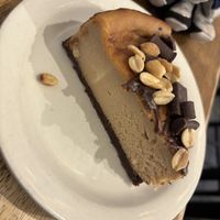 Peanut butter cheesecake - delightful!  at Peacefood Cafe - Uptown in New York City