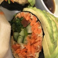 Raw sushi roll  at Peacefood Cafe - Uptown in New York City