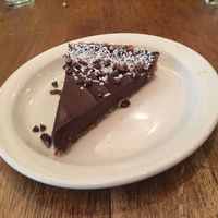 Chocolate cake (did not like it) at Peacefood Cafe - Uptown in New York City