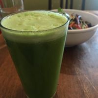 Green juice  at Peacefood Cafe - Uptown in New York City