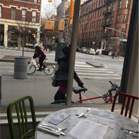 The best seatings in the corner  at Peacefood Cafe - Uptown in New York City