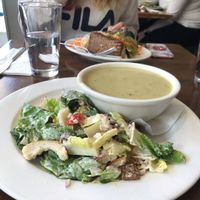 Soup & Caesar salad  at Peacefood Cafe - Uptown in New York City