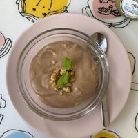 Chocolate mousse (vegan) at BeCycle in Ovar