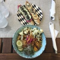 Surfer bowl and health platter (I think) at Passiflora in Rincon