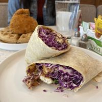 Tofu satay wrap  at Mid Kitchen in Evanston