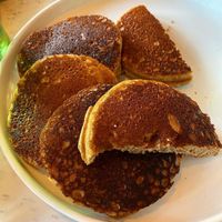 Gluten-free pancakes (so fluffy!!)  at Mid Kitchen in Evanston