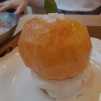 Peach filled with cream at Apbbang - Future Bakery 앞으로의 빵집 in Seoul