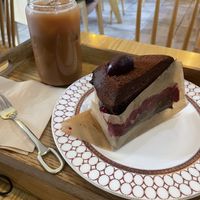 Chocolate cake with cherry  at Apbbang - Future Bakery 앞으로의 빵집 in Seoul