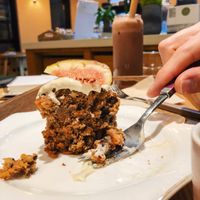 This was absolutely delicious - Carrot Cake Muffin served with fresh Vegan Cream Cheese (Gluten-Free) at Apbbang - Future Bakery 앞으로의 빵집 in Seoul