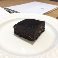 Raw brownie - suuuper fudgy, rich  at Apbbang - Future Bakery 앞으로의 빵집 in Seoul