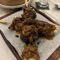 Portobello, Tofu and Pineapple Satay  at Chopsuey Cafe - Dempsey Rd in Central Singapore