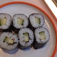 Cucumber maki at YO! Sushi in Exeter